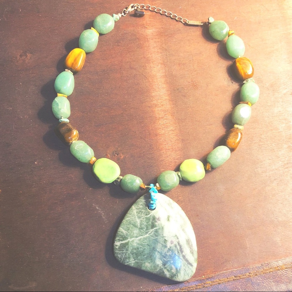 Nordstrom Beautiful Genuine Stone Boho Necklace